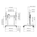 RISE5308B kijelző lift Vogels