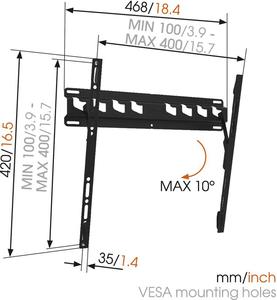 MA3010 fali TV konzol Vogels